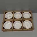 DOWAN 12 oz Porcelain Ramekins Bowls for Souffle, Creme Brulee, French Onion Soup, Classic Style Ramekins for Baking Oven Safe, Set of 6, White