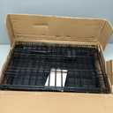 Amazon Basics Portable, Foldable Metal Wire Dog Crate with Removable Tray, Single Door, Divider Panel, Collapsible for Travel, 22 x 13 x 16 in, Black