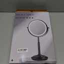 Makeup Mirror with Lights, 1X/30X Lighted Magnifying Mirror Height Adjustable, 3000mAh Rechargeable Double Sided Vanity Mirrors with 3 LED Lighting and Adjustable Brightness for Desk Women Gift (Brushed Nickel)