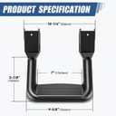 Auto Dynasty Universal Side Step for Pickups & Trucks, Aluminum, Black Coated, Set of 2