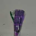 Huralona 1920s Vintage Style Flapper Hand Fan Embroidered Flower Marabou Feather Fan (Glitter Purple)