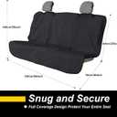 Back Seat Cover for Car Trucks Van SUV,Waterproof Rear Bench Towel Seat Covers for Dogs and Kids,Automotive Backseat Protector (Black)