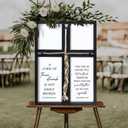 A Cord of Three Strands Wedding Ceremony Unity Sign 22"X16" Black, 22L" x 16W"
