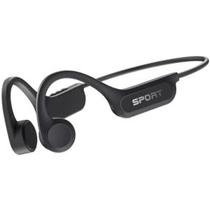Bone Conduction Headphones, Bluetooth 5.4 Open Ear Headphones, 10H Playtimes Wireless Headphones with Mic, Sport Earphones, IP56 Sweatproof Headset for Workout, Hiking, Black