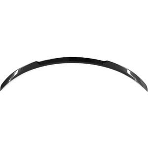 IKON MOTORSPORTS, Rear Trunk Spoiler Compatible with 2020-2024 Tesla Model Y, Rear Trunk Lip Spoiler Wing Added on Bodykit Replacement IKON Style ABS Plastic Gloss Black, 2021