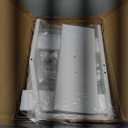 Furnulem Tall 4 Drawers Dresser, Vertical Storage Tower for Bedroom, Hallway, Entryway, Nursery, Closet Organizer, Nightstand Bedside Table Furniture, Sturdy Steel Frame, Wood Top, White