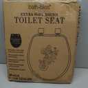 Elongated Wood Toilet Seat, White - 19 Inch - Fits All Elongated Size Fixtures - Easy to Install Fantasia by Achim Home Decor
