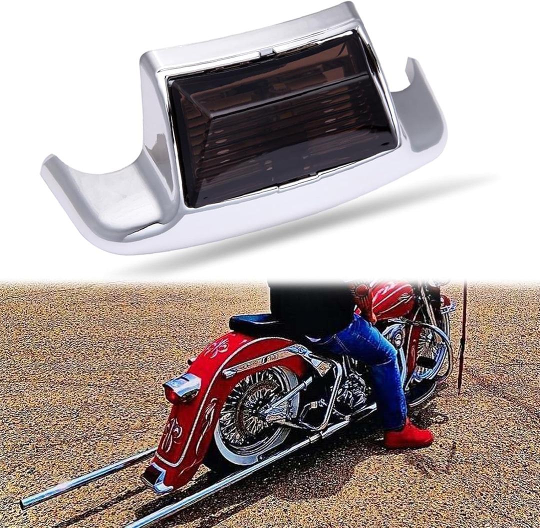 Rich Choices Rear Smoked Fender Light LED Fender Tip Tail Lights Compatible with Harley Road King Electra Glide Ultra Classic Heritage Softail Touring FLHR FLSTC FLHTC FLHTCU (Smoke Lens)