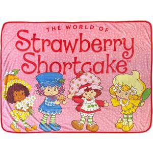Surreal Entertainment The World of Strawberry Shortcake Blanket Best Friends Plush Fleece Throw 46" x 60"