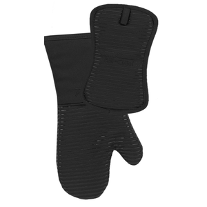 All-Clad Premium Silicone Oven Mitt: Heat Resistant to 500 Degrees - 100% Cotton & Silicone, 14"x7" Pot Holder for Kitchen and Barbeque, (1-Pack), Indigo