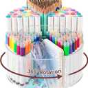 Acrylic Pen Holder Pencil Organizer, 360 Degree Rotating Pencil Holder for Desk, Marker Crayon Organizer for Kids Desk Organizer for Office School Home Art Supply Storage
