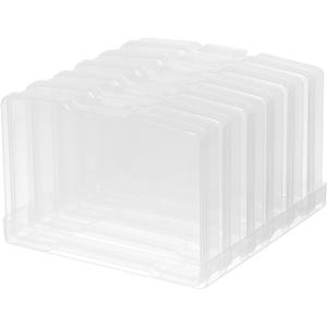 novelinks Transparent 4" x 6" Photo Storage Boxes, 6 Inner Photo Organizer Cases with Tray, Picture Storage Containers for 4x6 Prints, Craft & Memory Card Sorting Box (Clear 1Pack)