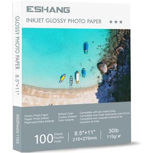 Glossy Thin Printer Paper 8.5x11 Inches 100 Sheets for DIY Chip Bag and Custom Party Favors 30LB