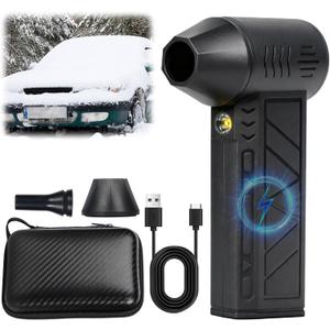 Snow Whiz Turbo Blower, Snowwhiz Turbo Blower with Led, 3 Gear Adjustable Super Power Turbo Breeze Electric Blow, Mini Turbos Snow Blowers for Car, Clear Snow 10x Faster