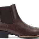 Western Cowboy Boots for Men - Mens Square Toe Chelsea Boots Ankle Cowboy Boots for Men Casual Retro Stylish Boots, 9 Mens
