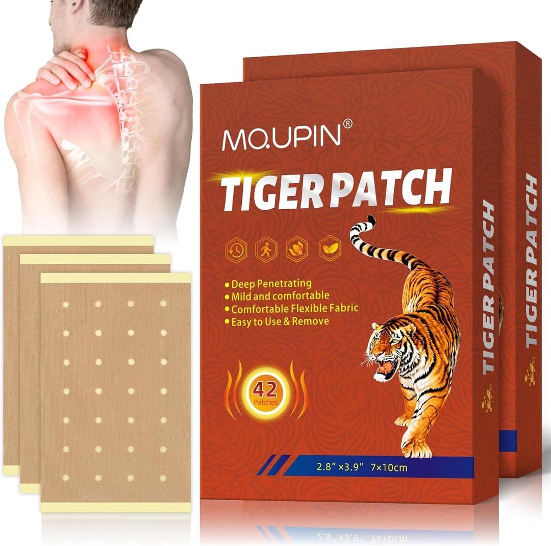 84PCS Tiger Patch, Chinese Tiger Back Heat Patches Ultra Strength for Muscle Joint of Knee Shoulder and Neck