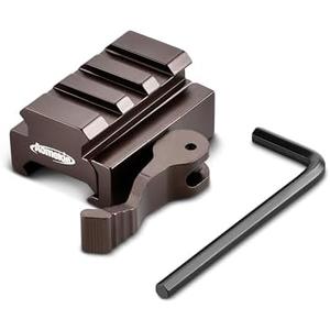 AOMEKIE QD Riser Mount 1/2" Mini Riser Mounts Adaptor with QD Lever Lock Quick Release/Detach & 3 Slots Picatinny Rails for Scope Rings Optics Sights