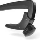 D'Addario Guitar Capo for Acoustic and Electric Guitar - NS Capo Lite - Adjustable Tension - Guitar Accessories - Works for 6 String and 12 String Guitars - Lite - Black