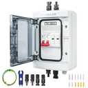 1 String 1000V PV Combiner Box 1 in 1 Out, Single String 40A DC Circuit Breaker with Solar Disconnect Function, Surge Protection, IP65 Weather-Resistant Enclosure