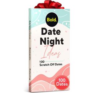 Bold. 100 Scratch Off Date Night Ideas Cards - Romantic Couple Gifts - Fun Date Ideas for Him/Her/Boyfriend/Girlfriend - Cool for Couples - Perfect Couples Birthday/Valentines Day Gift