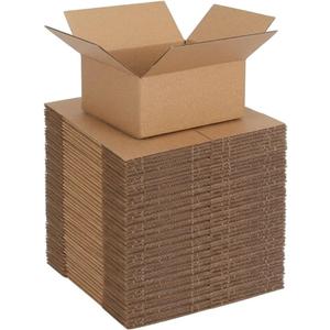 CRUGLA 100 Packs 4x4x2 Shipping Boxes for Small Business, Corrugated Cardboard Boxes Bulk for Shipping Packing Mailing