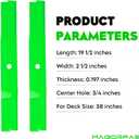 Lawn Mower Blades Low-Lift with 38 inch Decks Fits for AM100946 M82408 050536 for John Deere 111 116 160 165 170 175 355D F510 F525 GT235 LX173 LX176 LX178 LX188 S92, 2 PCS