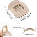 6 PCS Flat Hair Clips for Women, Ergonomic Curved Claw Clips for Thick Thin Curly Hair, Round Flat Strong Hold No Slip Grip Claw Clips for All Hair Textures