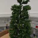 National Tree Company 10 ft Pre-Lit Kingswood Fir Slim Artificial Christmas Tree, 600 Clear Lights, 1,715 Tips, Includes Stand, Green