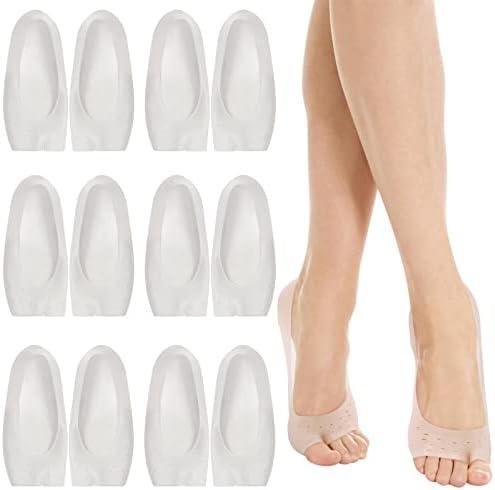 Tbestmax 12 Pcs Silicone Gel Socks for Dry Cracked Feet Heels Women - Day & Night Socks - W4-10 | M5-8