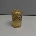 2-Inch Brass Foot Valve with Mesh Strainer, Universal One-Way Female NPT Check Valve with Backflow Prevention, Lead-Free Brass Construction for Irrigation and Water Pump Systems