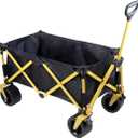 Larger Capacity Folding Camping Garden Beach Trolley Heavy Duty Wagon Cart Outdoor Shopping Utility Trolley (C 105 * 50 * 90cm)