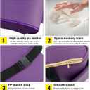 Car Armrest Cushion, Soft Memory Foam Auto Armrest Pillow with Storage Bag, Leather Center Console Arm Rest Padded Cushion with Phone Holder, Universal Car Accessories (Purple)