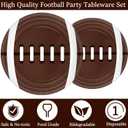 Football Party Decorations Football Party Supplies Tableware Set -24 guests Football Banners,Plate,Cup,Cutlery,Tablecloths for Super Sunday Touchdown Party Decoration