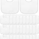 Foaincore 30 Pcs White Bibs for Baby Unisex Teething Bib 2 Ply Waterproof Absorbent Durable White Bibs Bulk for DIY Baby Shower Games Decorating Washable Reusable Newborn Toddler Feeding Drooling
