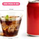 Plastic Cups for Party 100PCS, 9 OZ Disposable Wine Glasses, Gold Disposable Cups for Wedding, Plastic Cocktail Glasses for Dinners, Everyday Breakfast, Lunch & Dinner