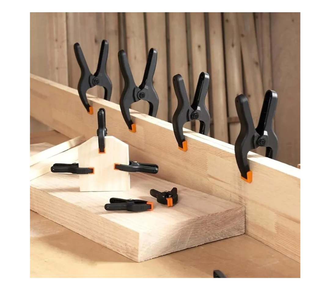 24 PCS 4.5" Heavy Duty Plastic Spring Clamps, Black Spring Clips for Backdrops, Craft Projects, Woodworking, Photography and Display Stands