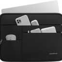 Omnpak for 13.6 inch MacBook Air Case Sleeve Compatible with MacBook 13 inch, 14-inch New MacBook Pro M5/M4/M3/M2/M1 Pro/Max, Water Repellent Laptop Case with Handle (Black)