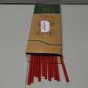 12-Pack Glitter Reusable Plastic Straws, 11" Long Hard Tumbler Drinking Straws with Cleaning Brush, Dishwasher Safe (Red)