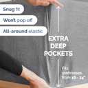 Extra Deep King Sheet Set - 6 Piece Breathable and Cooling Sheets - Hotel Luxury Bedding for Women, Men, Kids & Teens - Easy & Secure Fit - Soft and Wrinkle Free - Extra Deep Pockets - Heathered Grey