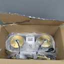 26" Glass Table Lamp Set of 2 with USB C+A Ports and AC Outlet, 3 Way Touch Modern Bedside Lamps for Night Stands, Gold Nightstand Lamps for Bedroom Living Room