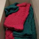 Vinsot 16 Pcs Christmas Stockings Bulk 18 Inches Large Rustic Cable Knitted Christmas Stocking Fireplace Hanging Stockings Gifts for Family Holiday Xmas Party Decorations (4 Colors)