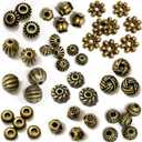 Heather's cf SG02 Bead Jewelry Bronze Spacer Beads Kit Jewelry Findings Beading Assortment DIY Accessories for Bracelet Necklace Jewelry Making Bead Spacers