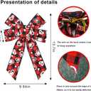 3 x Hying 2 PCS Valentine's Day Bows for Wreath, Valentines Wreath Bows Black Red Buffalo Plaid Bows Loving Heart Gift Bows Red Burlap Bows for Front Door Valentines Party Decorations