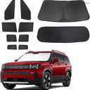 Windshield Sun Shade Car Windshield Foldable Full Windows Coverage Custom Fit for 2024-2026 Hymdai Santa Fe Accessories Car Window Shades Block Sun UV Rays 10PCS
