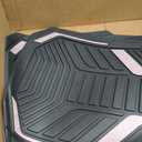 PIC AUTO Car Floor Mats, Pink Sparkly Crystal Bling Glitter Car Mats Set, Front and Rear Heavy Duty Rubber Car Mats with Anti-Slip Backing, All Weather, Trim-to-Fit for SUVs, Trucks, Sedan, Vans