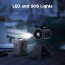 Portable Personal Waist Neck Fan - Airflow Strong, 10000rpm, 4-Speed Rechargeable Battery, Fast Cooling,Hands-Free Clip Belt Fan Indoor, Outdoor, Camping,Work (Black)