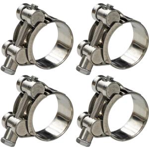 AKIHISA T-Bolt Hose Clamp,44-47mm OD Range 304 Stainless Steel Pipe Strap Clamp, Adjustable Heavy Duty Tube Clamp (4Pack, 1.73" to 1.85")