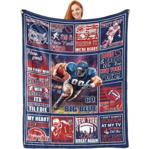Football Blanket Football Fan Gifts for Men Women Kids Football Team Fans Blanket Super Cozy Soft Lightweight Travel Throw Blanket for Living Room 60" X 50"