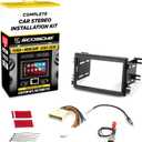 Scosche ICFD6BN Double DIN Radio Installation Dash Kit Compatible with Select 2007-2010 Ford and Mercury Vehicles - Complete Basic Aftermarket Car Stereo Install Kit - See Fit Guide Image for Vehicles