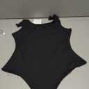 Plus Size Tank Top Bodysuit Women Square Neck Button Thong Double Lined Body Suit Stretchy Backless Bodysuits S